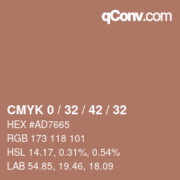 Color code: CMYK 0 / 32 / 42 / 32 | qconv.com