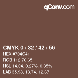 Color code: CMYK 0 / 32 / 42 / 56 | qconv.com