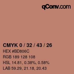 Color code: CMYK 0 / 32 / 43 / 26 | qconv.com