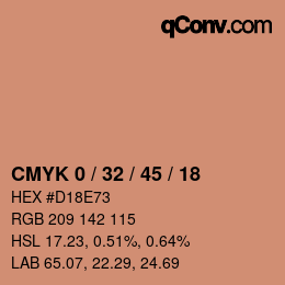 Color code: CMYK 0 / 32 / 45 / 18 | qconv.com