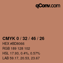 Color code: CMYK 0 / 32 / 46 / 26 | qconv.com
