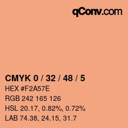 Color code: CMYK 0 / 32 / 48 / 5 | qconv.com