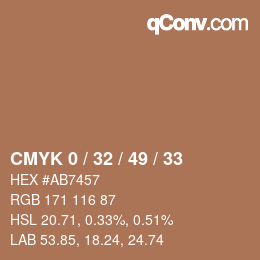Color code: CMYK 0 / 32 / 49 / 33 | qconv.com