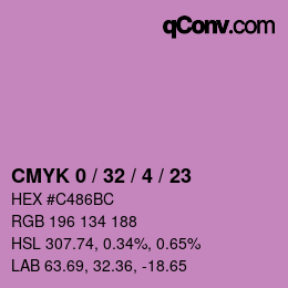 カラーコード: CMYK 0 / 32 / 4 / 23 | qconv.com