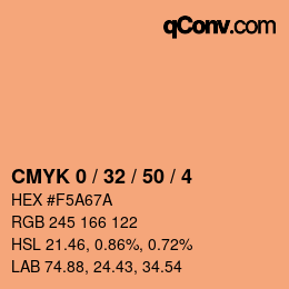 Color code: CMYK 0 / 32 / 50 / 4 | qconv.com