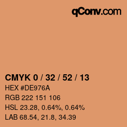 Color code: CMYK 0 / 32 / 52 / 13 | qconv.com