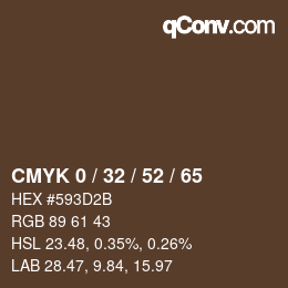 Código de color: CMYK 0 / 32 / 52 / 65 | qconv.com