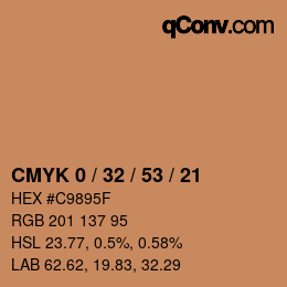 Color code: CMYK 0 / 32 / 53 / 21 | qconv.com