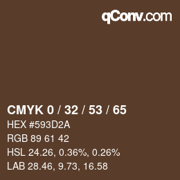 Farbcode: CMYK 0 / 32 / 53 / 65 | qconv.com