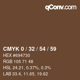 カラーコード: CMYK 0 / 32 / 54 / 59 | qconv.com