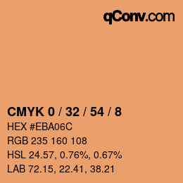カラーコード: CMYK 0 / 32 / 54 / 8 | qconv.com