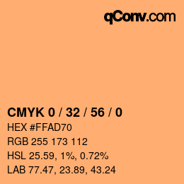 Color code: CMYK 0 / 32 / 56 / 0 | qconv.com