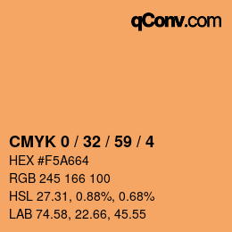 Color code: CMYK 0 / 32 / 59 / 4 | qconv.com