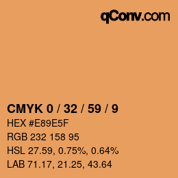 Color code: CMYK 0 / 32 / 59 / 9 | qconv.com