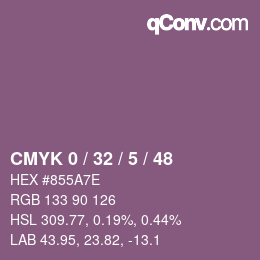 カラーコード: CMYK 0 / 32 / 5 / 48 | qconv.com