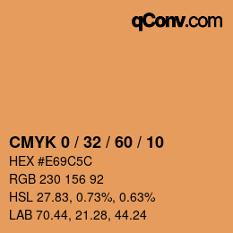 Color code: CMYK 0 / 32 / 60 / 10 | qconv.com
