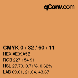 Color code: CMYK 0 / 32 / 60 / 11 | qconv.com