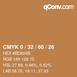 Color code: CMYK 0 / 32 / 60 / 26 | qconv.com