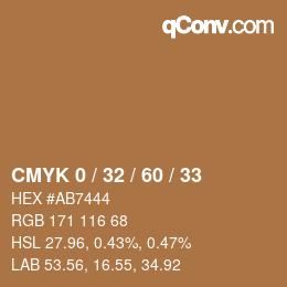 Color code: CMYK 0 / 32 / 60 / 33 | qconv.com