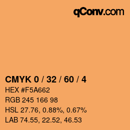 Color code: CMYK 0 / 32 / 60 / 4 | qconv.com