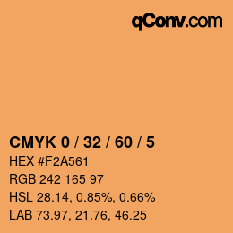 Color code: CMYK 0 / 32 / 60 / 5 | qconv.com
