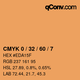 カラーコード: CMYK 0 / 32 / 60 / 7 | qconv.com