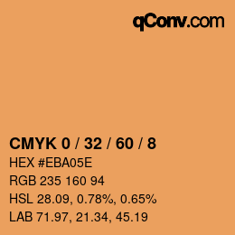 カラーコード: CMYK 0 / 32 / 60 / 8 | qconv.com