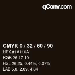 カラーコード: CMYK 0 / 32 / 60 / 90 | qconv.com