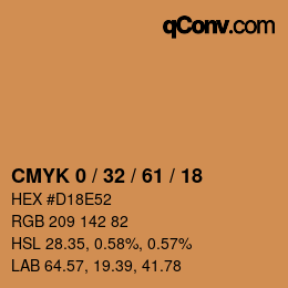 Color code: CMYK 0 / 32 / 61 / 18 | qconv.com