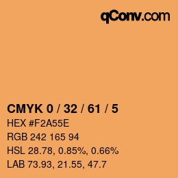 Color code: CMYK 0 / 32 / 61 / 5 | qconv.com