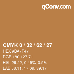 Color code: CMYK 0 / 32 / 62 / 27 | qconv.com