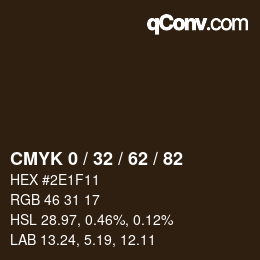 Color code: CMYK 0 / 32 / 62 / 82 | qconv.com