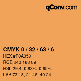 Color code: CMYK 0 / 32 / 63 / 6 | qconv.com