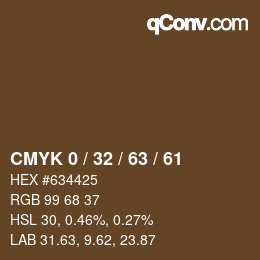 Color code: CMYK 0 / 32 / 63 / 61 | qconv.com