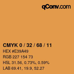 Color code: CMYK 0 / 32 / 68 / 11 | qconv.com