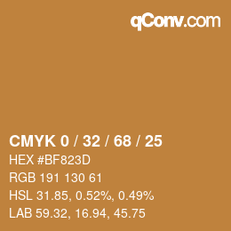 Color code: CMYK 0 / 32 / 68 / 25 | qconv.com
