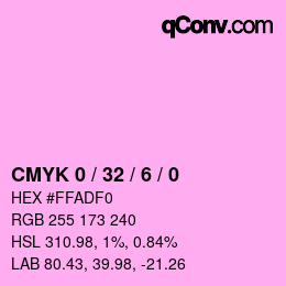 カラーコード: CMYK 0 / 32 / 6 / 0 | qconv.com