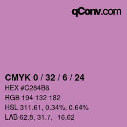カラーコード: CMYK 0 / 32 / 6 / 24 | qconv.com