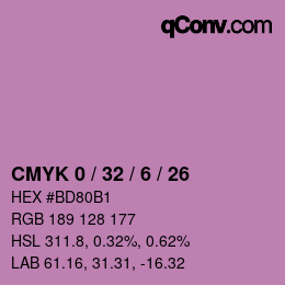 Color code: CMYK 0 / 32 / 6 / 26 | qconv.com