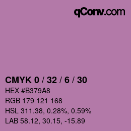 カラーコード: CMYK 0 / 32 / 6 / 30 | qconv.com