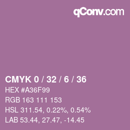 カラーコード: CMYK 0 / 32 / 6 / 36 | qconv.com