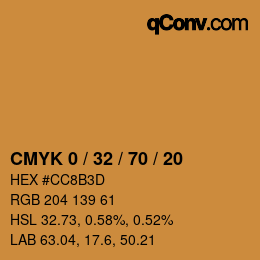 Color code: CMYK 0 / 32 / 70 / 20 | qconv.com