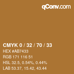 Color code: CMYK 0 / 32 / 70 / 33 | qconv.com