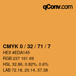 Color code: CMYK 0 / 32 / 71 / 7 | qconv.com