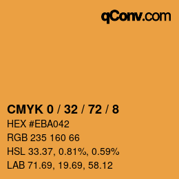 カラーコード: CMYK 0 / 32 / 72 / 8 | qconv.com