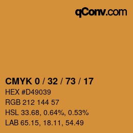 Color code: CMYK 0 / 32 / 73 / 17 | qconv.com