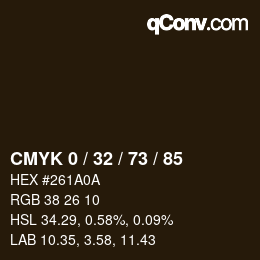 Color code: CMYK 0 / 32 / 73 / 85 | qconv.com