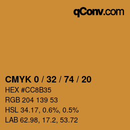 Color code: CMYK 0 / 32 / 74 / 20 | qconv.com