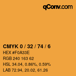 Color code: CMYK 0 / 32 / 74 / 6 | qconv.com