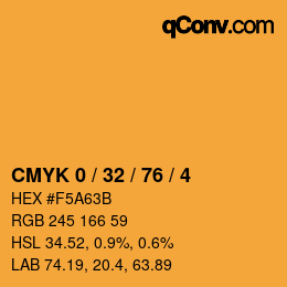 Color code: CMYK 0 / 32 / 76 / 4 | qconv.com